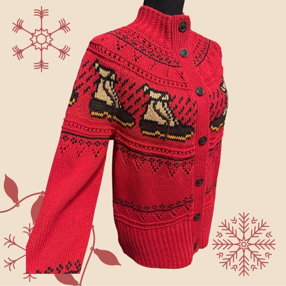 LL Bean Signature Cotton Fisherman Sweater Cardigan - Picture 2 of 10